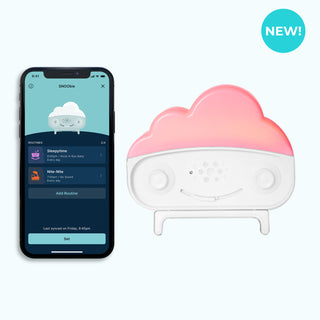 White SNOObie Smart Soother with companion Happiest Baby App