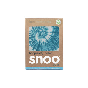 Blue Tie-Dye fitted sheet for SNOO in box