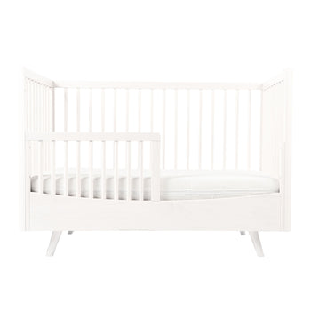 Lola crib toddler bed conversion kit in natural color--white